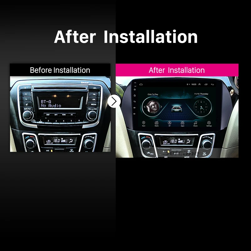 Автомобильный радиоприемник Seicane Android 8 1 9 дюймов 2Din четырехъядерный HD 1024*600