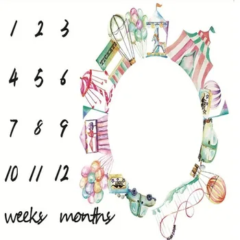 

Newborn Baby Monthly Growth Record Creative Meaningful Growth Milestone Blankets Letters Prop Photography Background Family 2019