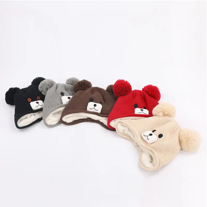 2019 детская модная вязаная шапка зимние детские Pom pom Hat мальчиков и девочек вязать