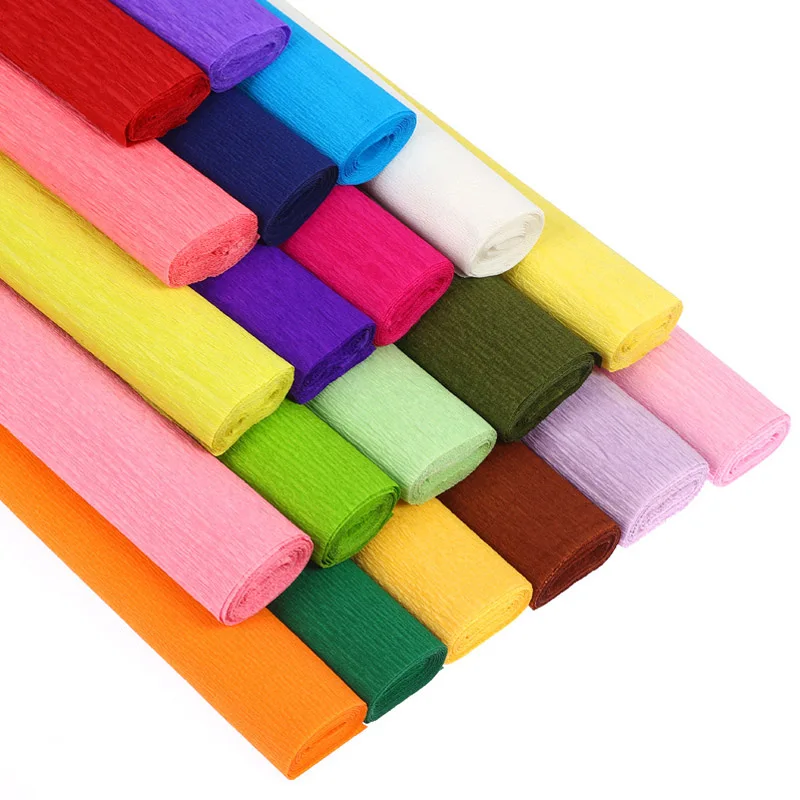 250x50cm/250*25cm Crepe Paper Roll DIY Flower Gift Wrapping Fold