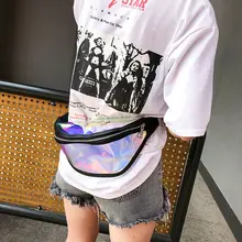 Модная женская Лазерная Светоотражающая поясная сумка, нагрудная сумка, кошелек для бега, нейлоновый карман, сумка на пояс, черный, серый, розовый, фиолетовый, белый