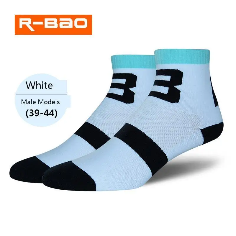 

R-BAO New Cycling Socks Breathable Wicking Quick Dry Men Sports Socks Top Quality Wear-resistant deodorant Bike Bicycle socks