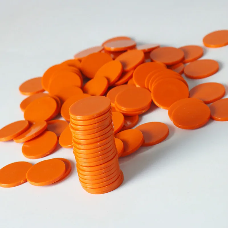 

50Pcs/set New Trade Solid Circular Plastic Plastic Chips 23mm Diameter Coin Tokens