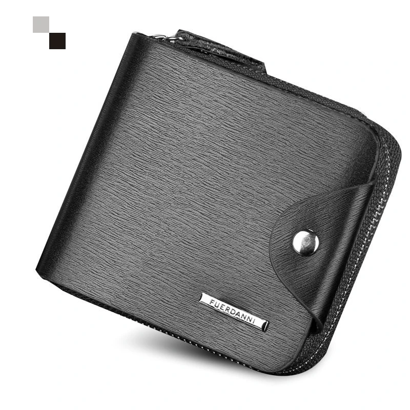 

Casual Belt Buckle Men's Wallet Cross Section Wallet Zipper Wallet Multi-Function Card Pack Coin Purse