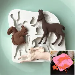 Животные Силиконовые Помады форма для печенья тортендеко марципан плесень Новый DIY Molud