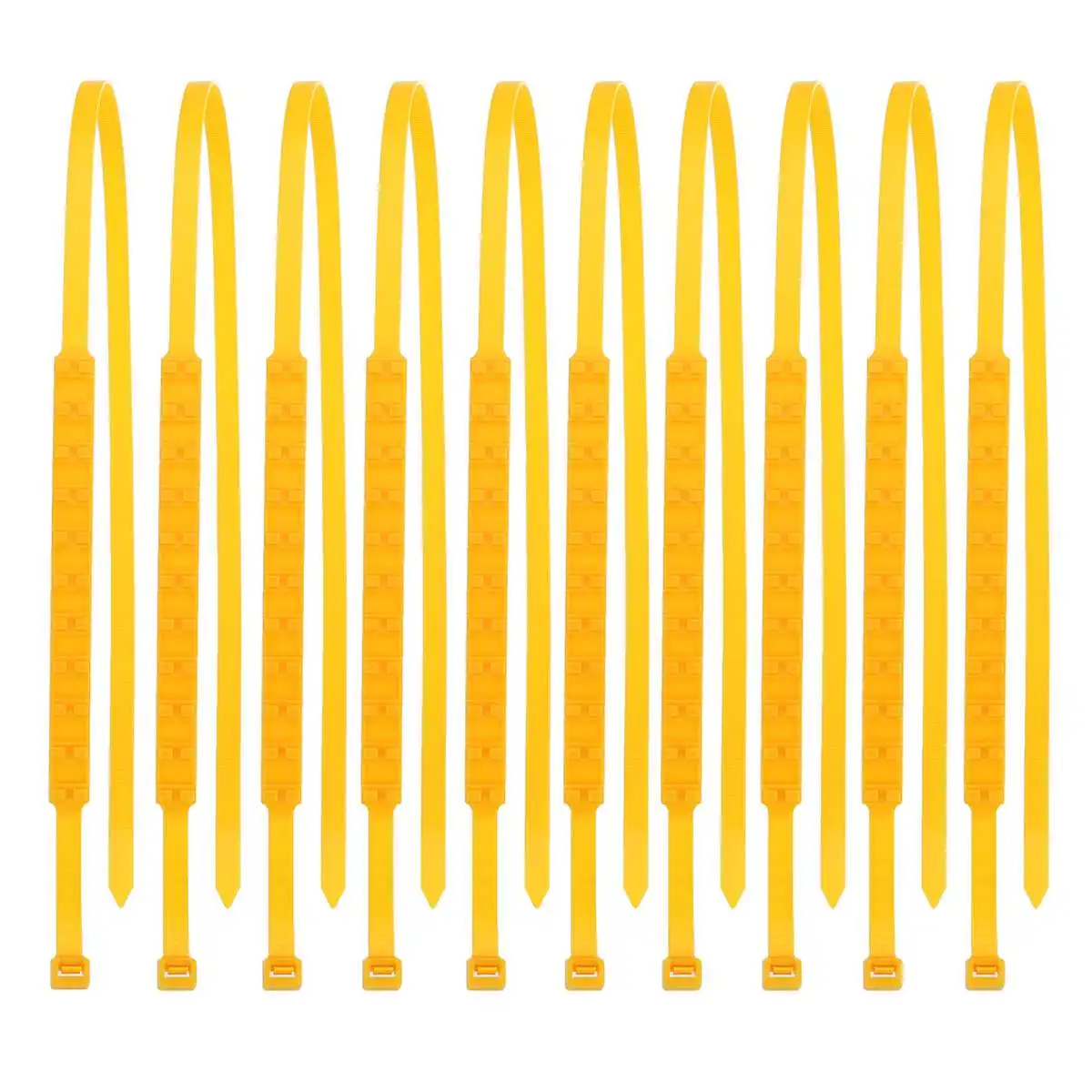 

10Pcs Yellow Tyre Tire Snow Chains Winter Anti-skid Beef Tendon Vehicles Wheel Nylon Chain For Cars / Suv