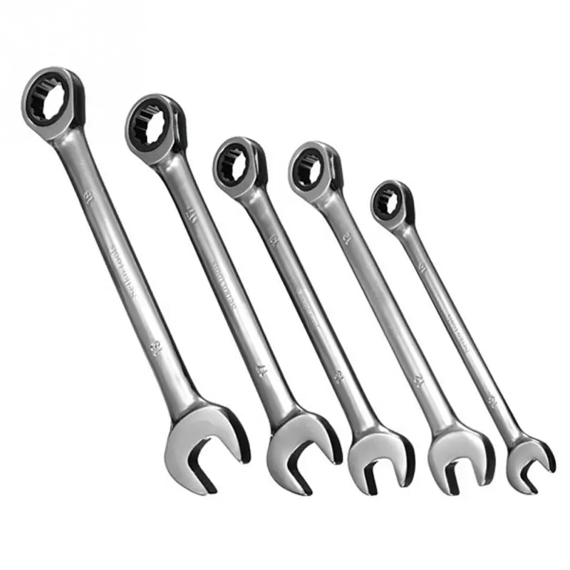 

10mm 12mm 13mm 17mm 19mm Reversible Combination Stubby Ratchet Wrench Ratcheting Socket Spanner