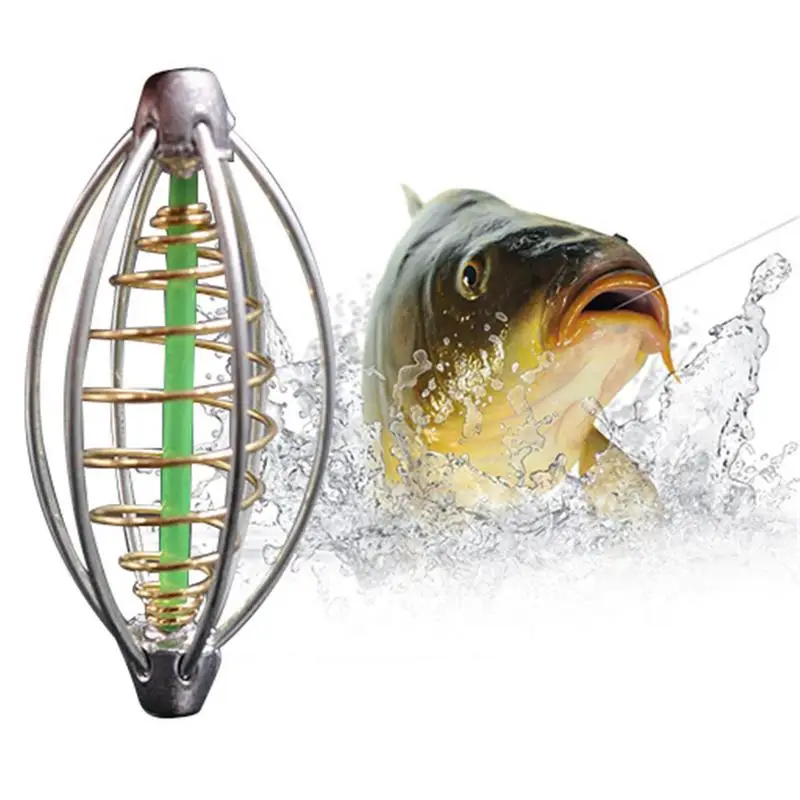 

2019 New Fishing Bait Thrower Lantern Shape 6 Wire Bait Thrower Fishing Feeder Lead Sinker Fishing Play Nest Device Accessories