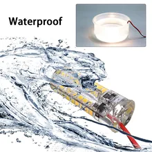 12 В 7 Вт 2835 72 SMD рыболокатор привлекает лампы подводные огни водонепроницаемый 360 ° светодиодное освещение с переключателем белый/теплый белый