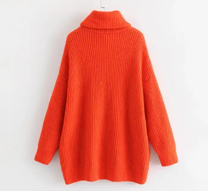 orange knit sweater