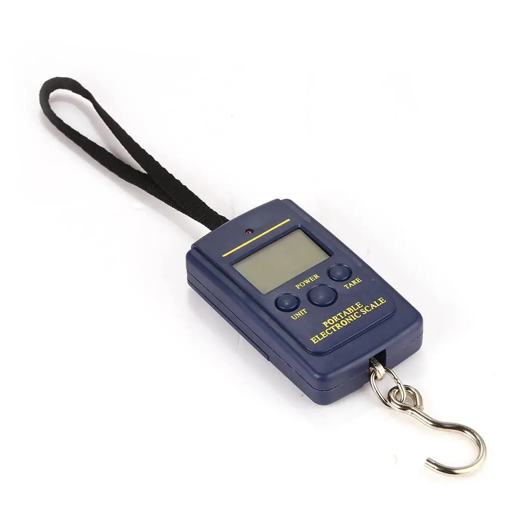 

40kg Luggage Scale Electronic Digital Portable Suitcase Travel Scale Weighs Baggage Bag Hanging Scales Balance Weight LCD Blue