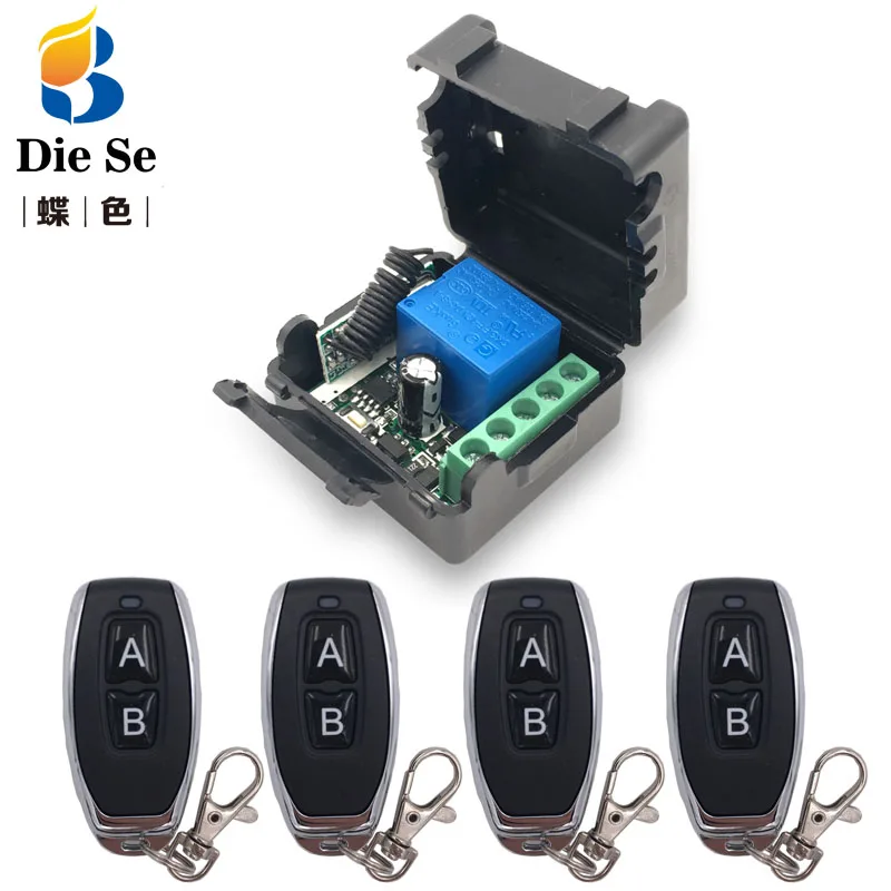

Universal Remote Control DC 12V 1CH rf 433 Relay Receiver and Transmitter for Garage Remote Control and Remote Light Switch