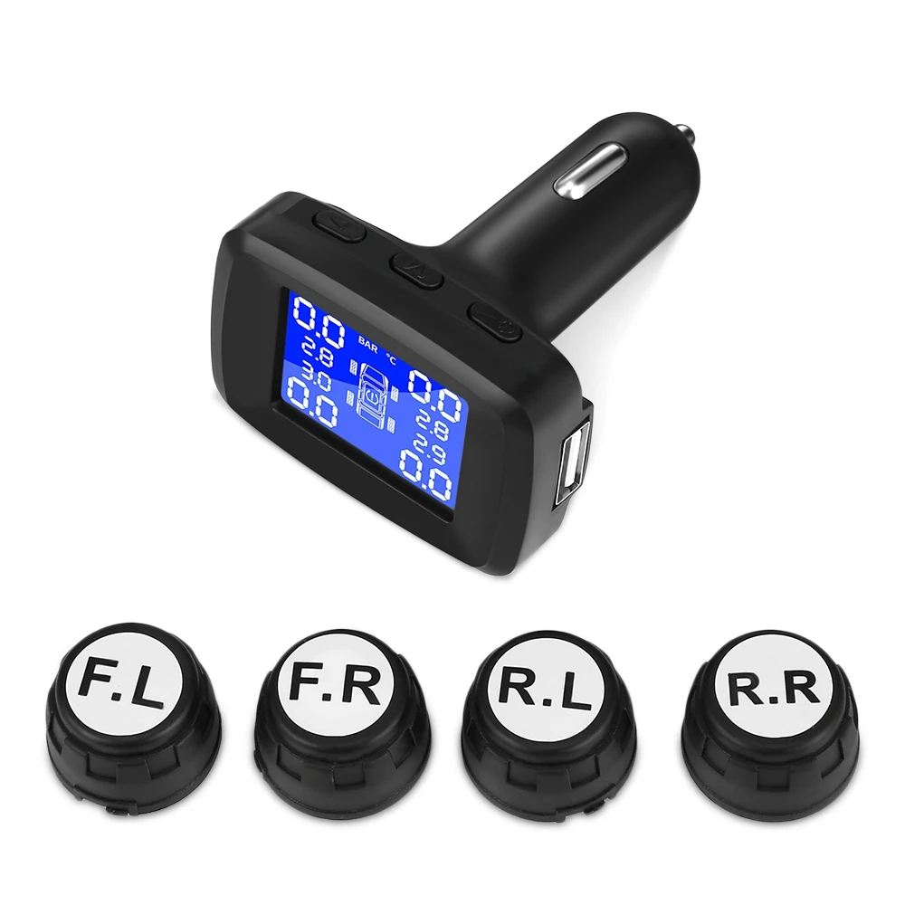 

Auto Car Tyre Pressure Monitoring System TPMS with 4 External Sensors