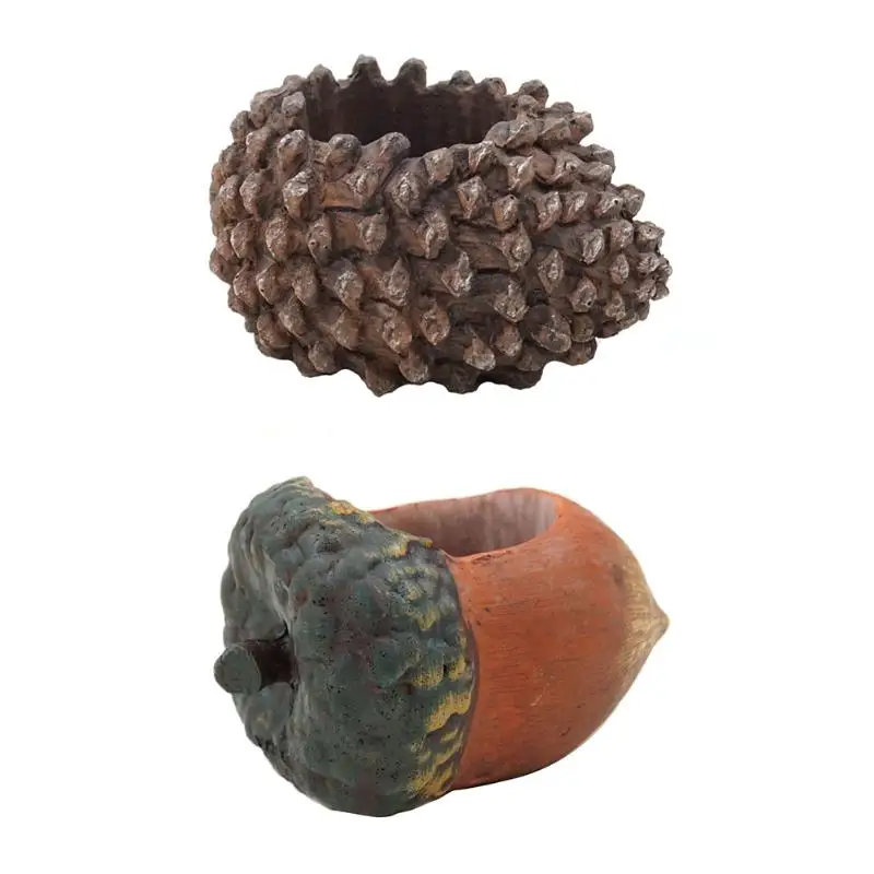

Creative Resin Nut Fruit Succulents Plants Flowerpot Garden Ornament Decor