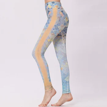 

BINAND New Women Tight Sports Yoga Pants High Elastic Print Quick Dry Breathable Leggings Outdoor Gym Fitness Pilates Pants