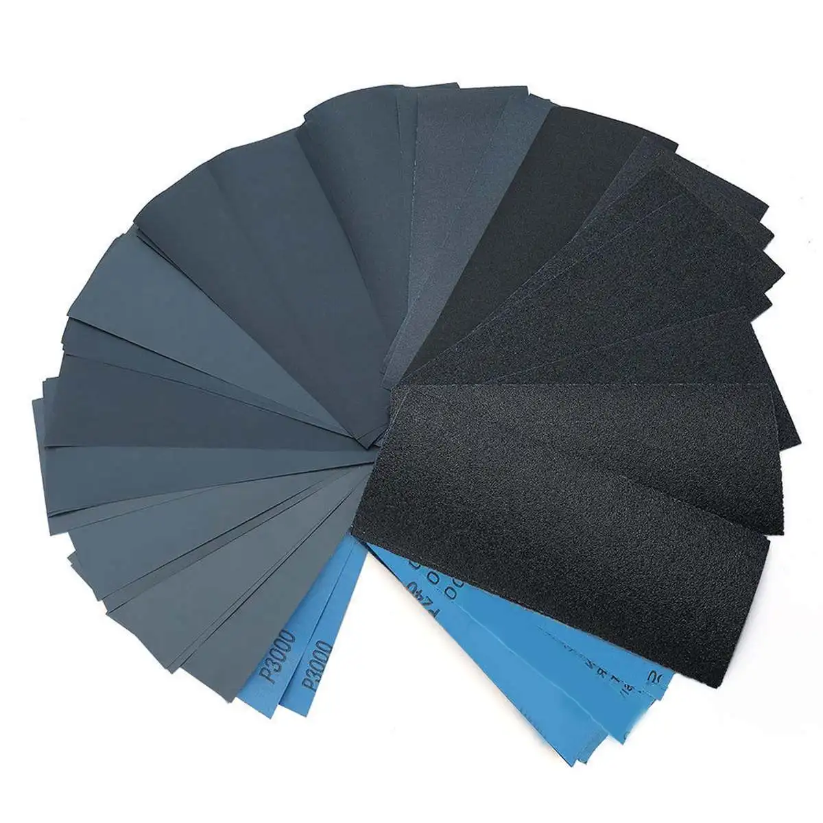 

45pcs 9*23cm Waterproof Wet and Dry sandpaper water sand paper polishing cloth 80-3000 mesh water Polishing Abrasive Paper Sheet