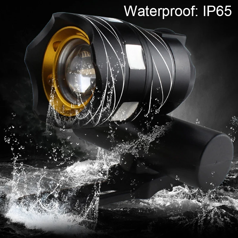

XC USHIO T6 LED Bike Front Light Torch 3 Modes Cycling Headlight USB Rechargeable LED Bicycle Bike Light Zoomable 15000LM