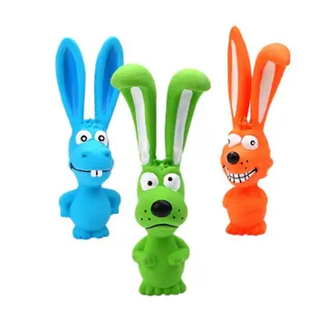 

SaiDeng Toy for Pet Dogs Puppy Screaming Rubber Rabbit Toy Latex Squeaker Chew Training Tools