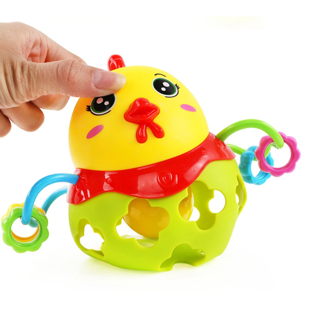 

0-12 Months Baby Rattles toy Intelligence Grasping Gums Plastic Animal Music Hand Shake Toy Early Educational Gift for Newborns