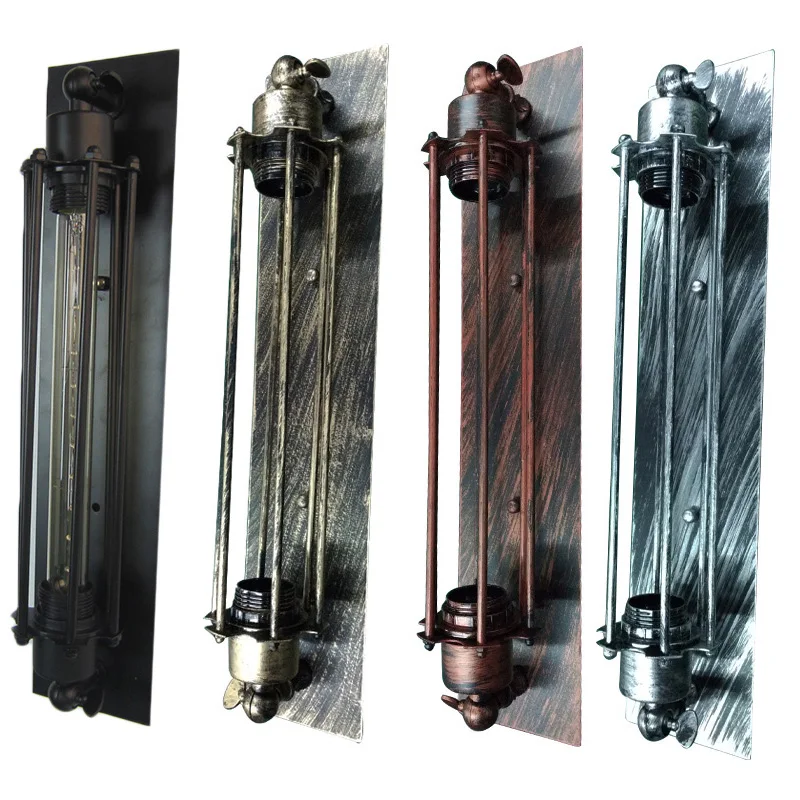 

Vintage LED Wall Light Socket Rack Corridor Industrial E27 110-220V Wall Stripe Lamp Socket Holder Home Decor