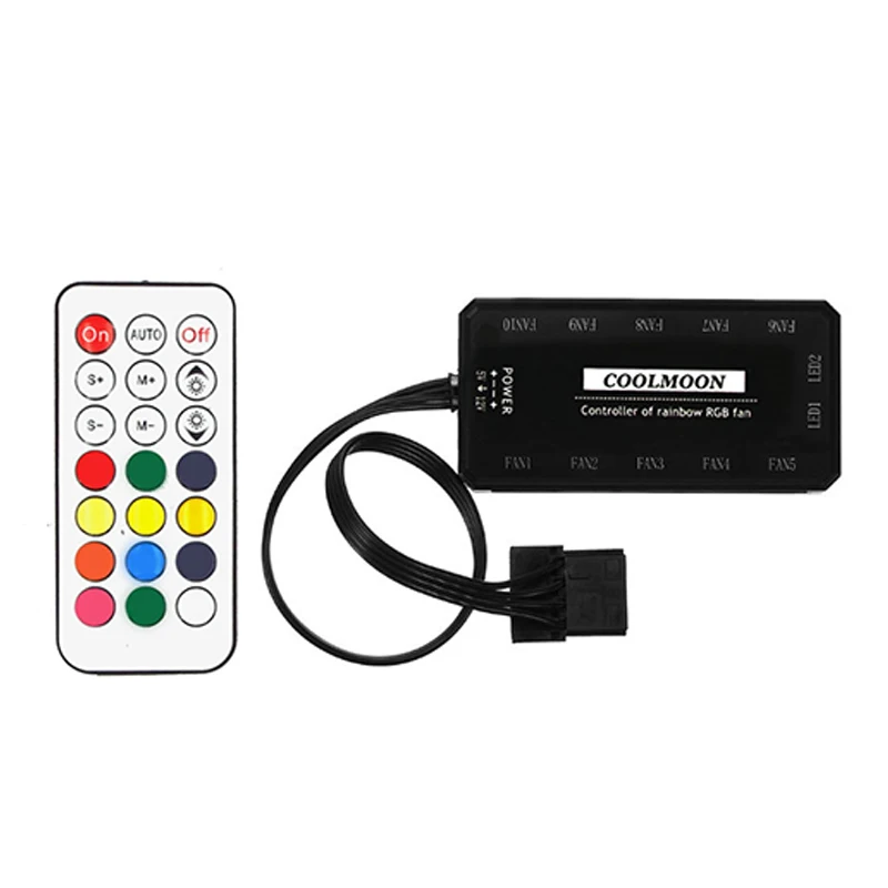 COOLMOON чехол для компьютера PC охлаждающий вентилятор RGB настраиваемый