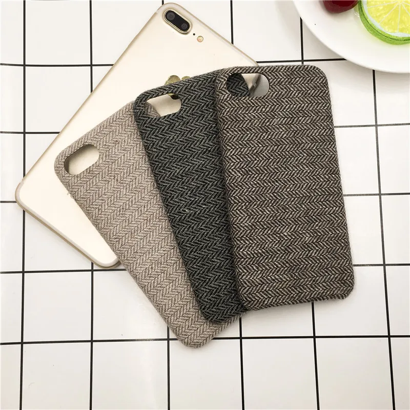 Velvet Cloth Texture Soft TPU case For iphone 7 Case Ultra-thin Canvas Silicone Phone Cases 6 6S 8 Plus X |