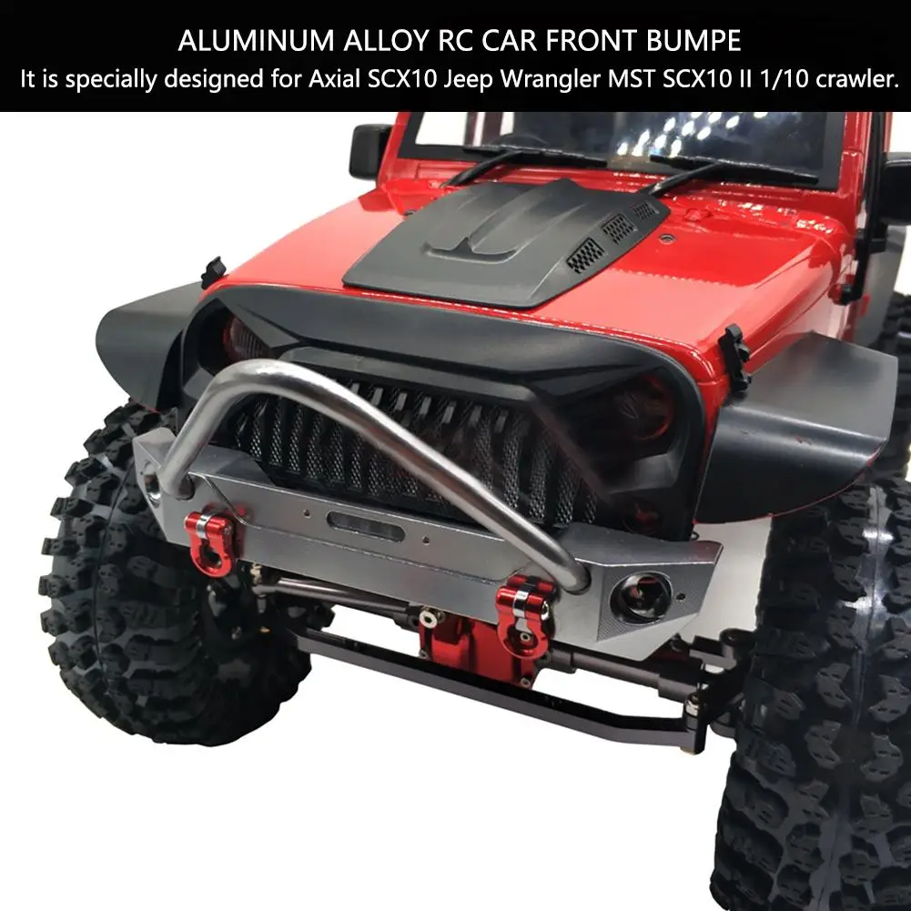 Передний бампер из алюминиевого сплава для радиоуправляемого автомобиля Axial SCX10