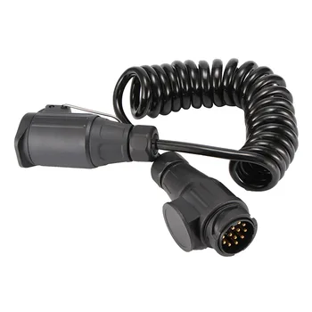 

12V Car Accessories 13-13 Pin Trailer Plug Socket With Spring Cable 3M Extension Cord Wiring Caravan Connectors