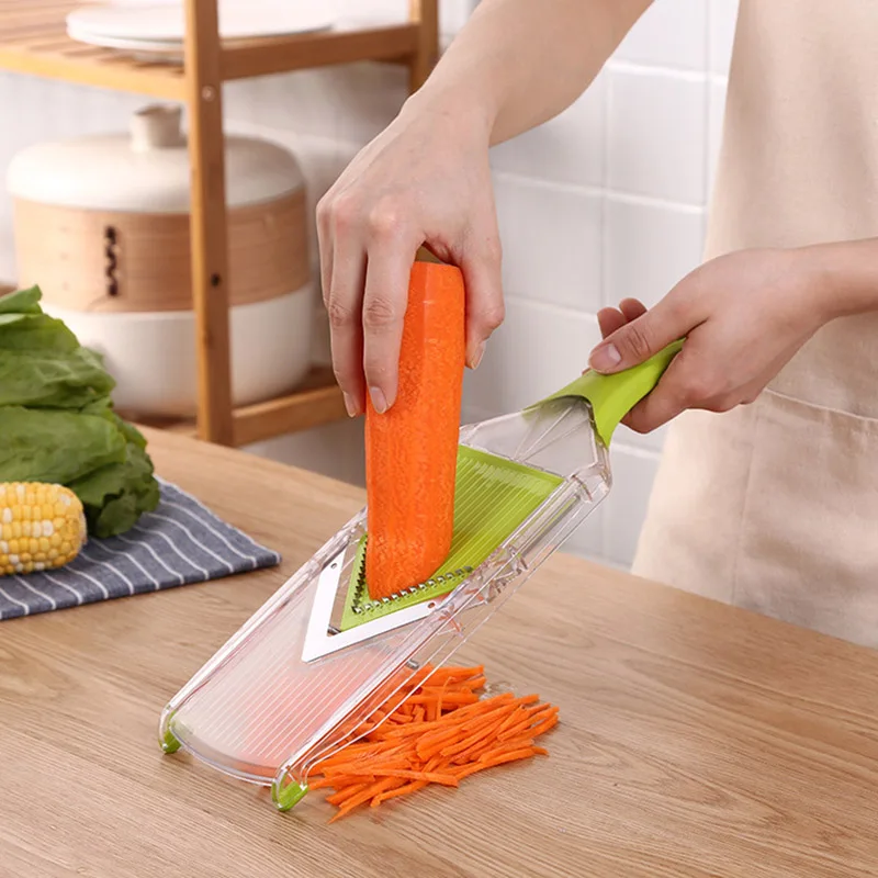 

4 Blade Adjustable Mandoline Slicer Fruit V Slicer Vegetable Julienne Cutter Lemon Slicing Tool Fruit Slicer V Line Slicer