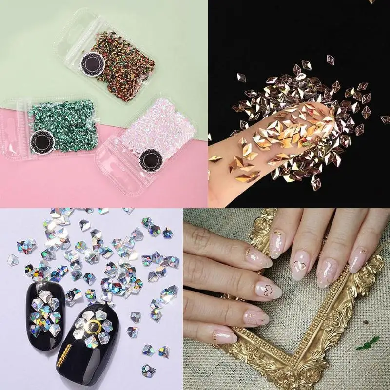 2.5 g DIY Glitter Drill Shiny Diamond Nail Sequin Sparkly Flakies Nail Art Decor Nail Jewelry nails jewelry accessoires new