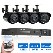 OWSOO 8CH 1080P 5-в-1 цифровой видео Регистраторы+ 4*720P AHD камера видеонаблюдения Камера+ 4* 60ft кабель наблюдения для видеонаблюдения Системы