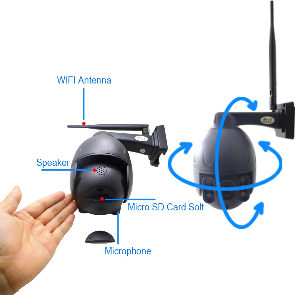 Беспроводная ip камера видеонаблюдения JIENUO 1080P с поддержкой Wi Fi МП|Камеры