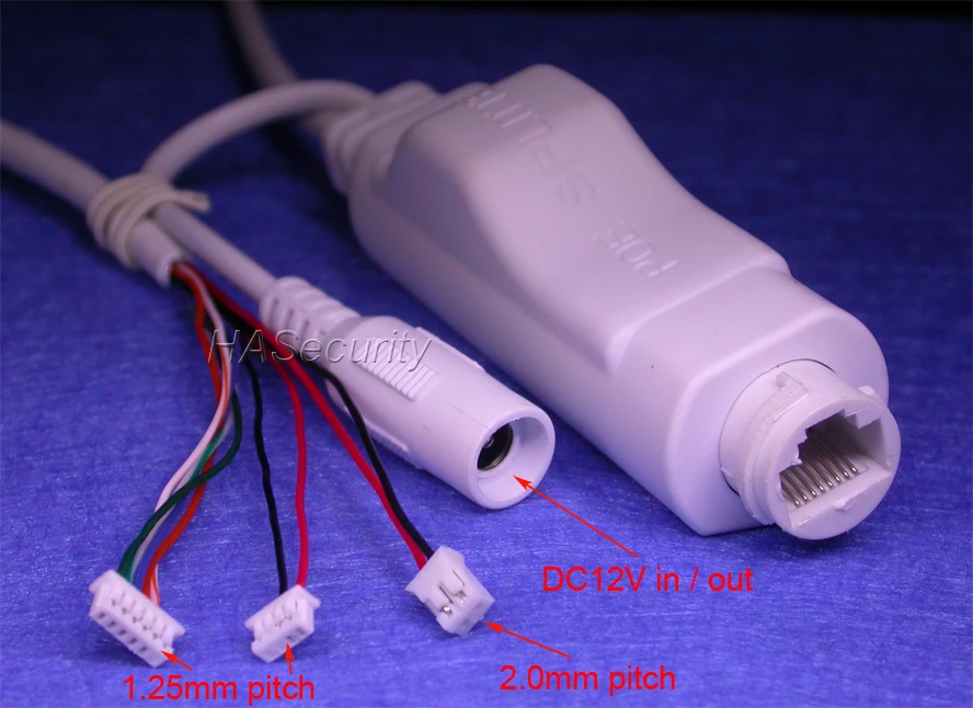 LAN кабель Встроенный POE сплиттер/регулятор IEEE802.3af Стандартный DC12V 500mA выход для CCTV