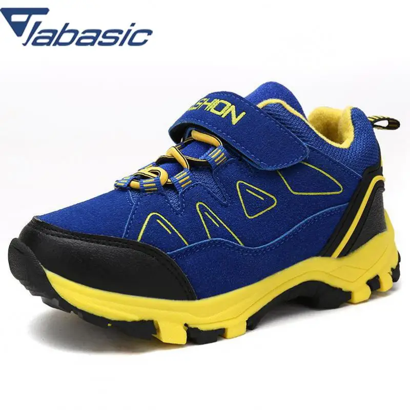 

JABASIC Kids Hiking Shoes Warm Winter Boys Run Trainers Children Sneakers Outdoor Sport Hook Loop Shoes For Boys Scarpe Bambini