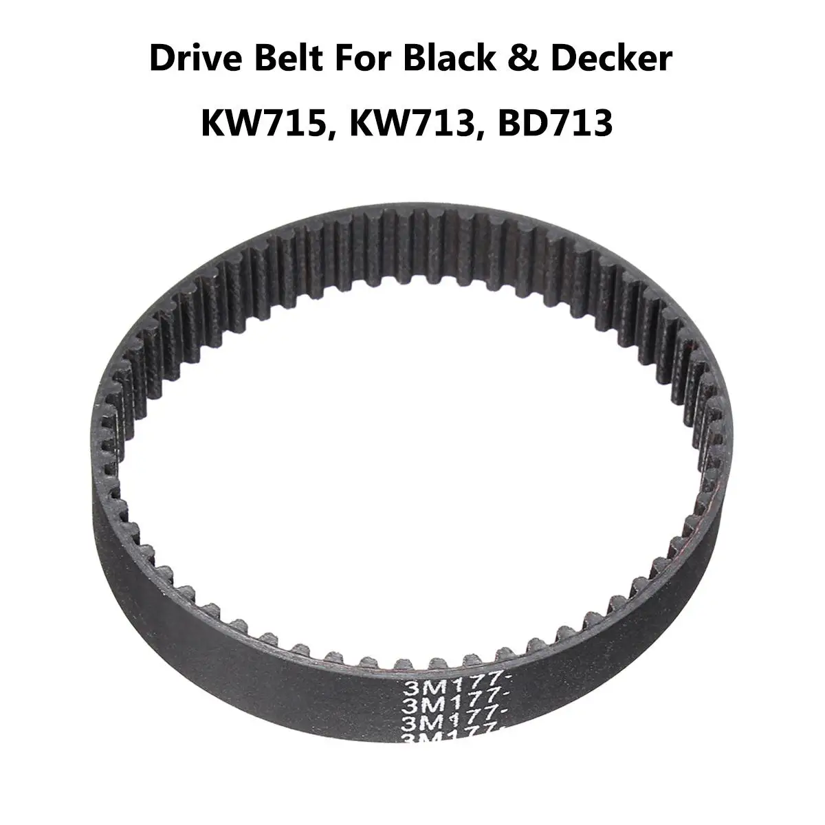 

9mm Toothed Planer Drive Belt Rubber For Black & Decker KW715 KW713 BD713 177-3M