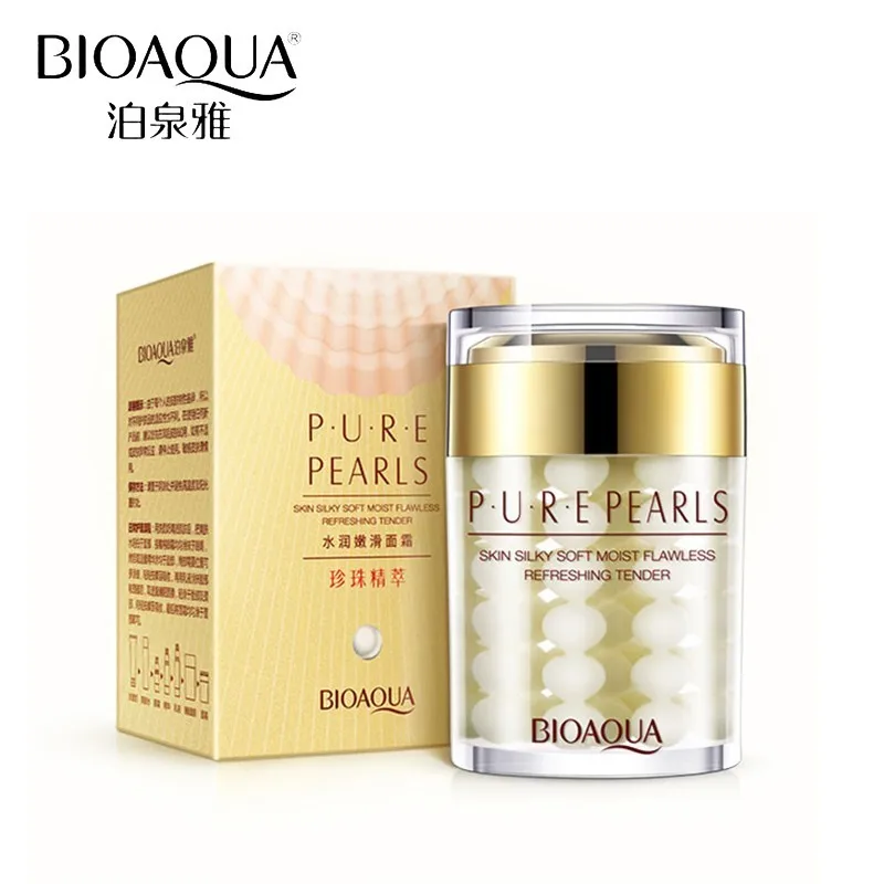 Крем для лица BIOAQUA Pearls отбеливающий увлажняющий против морщин + изображения