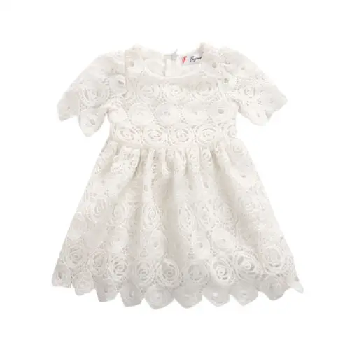 

Infant Toddler Baby Girls White Lace Tutu Dress Floral Party Wedding Princess Dresses Easter Costumes for girls