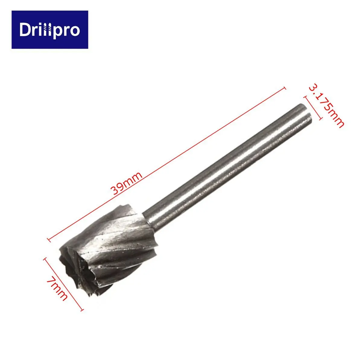 Drillpro 10 шт., 3,175 мм, HSS Фрезерные фрезы, сверла, фрезы для Dremel и роторной гравировки, аксессуары для станков