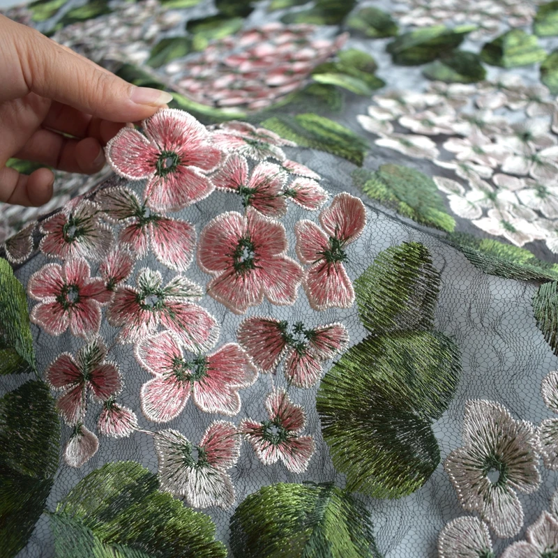 5 ярдов/упаковка кружевная ткань с компьютерной вышивкой|fabric for wedding dress|fabric forfabric |