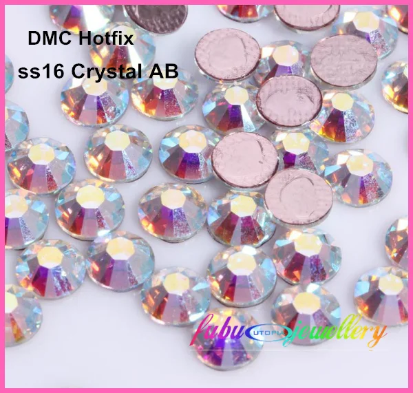 1440 шт./лот, ss16 (3,8-4,0 мм) Высокое качество Crystal AB Утюг На Кристаллы/исправление стразы - изображение