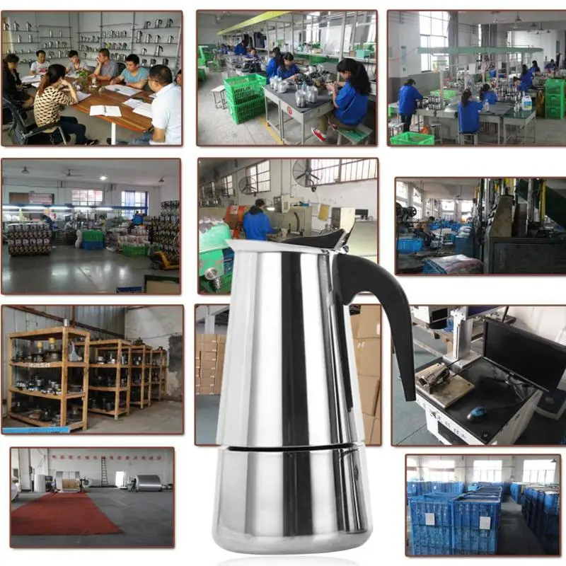 

Coffee Pot Filter Stove Top Mocha Coffee Pot Stainless Steel Moka Italian Coffee Maker Filter for Home 100ML 200ML 300ML 450ML