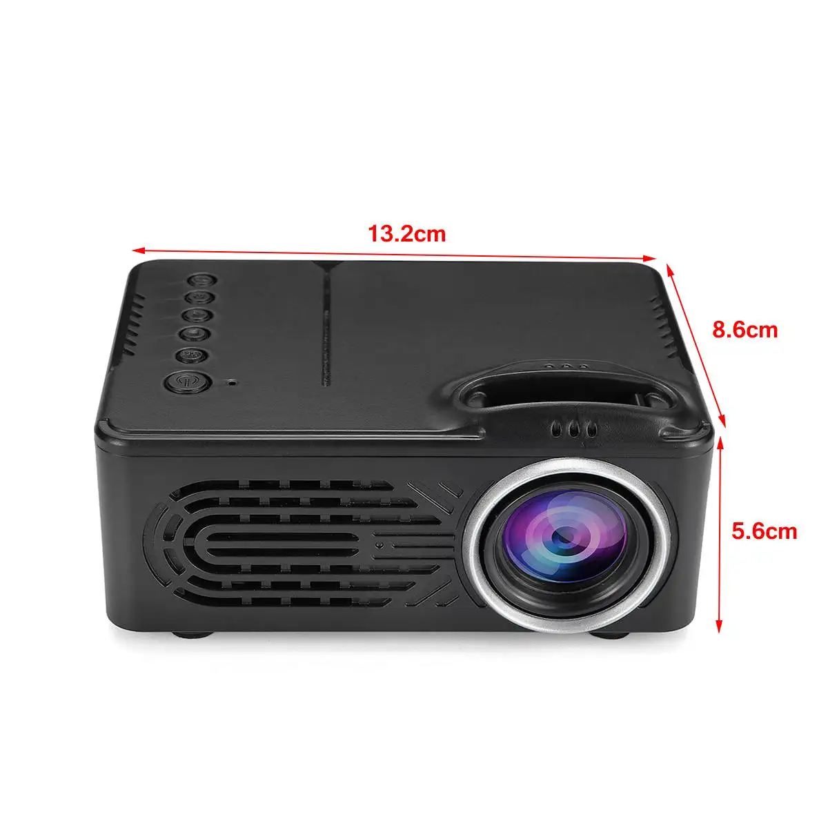 15 W المحمولة جهاز عرض صغير 1080 P LCD LED USB المسرح المنزلي سينما مشغل وسائط الفيديو 25-80 بوصة المحمولة لنا/ الاتحاد الأوروبي التوصيل 64G الجبهة