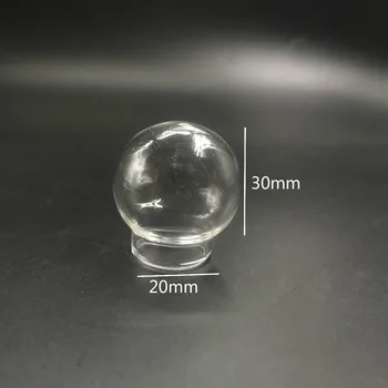 

100pcs/lot 30x20mm round glass globe cover pendant with open bubble glass dome glass bottle locket DIY findings orb containers
