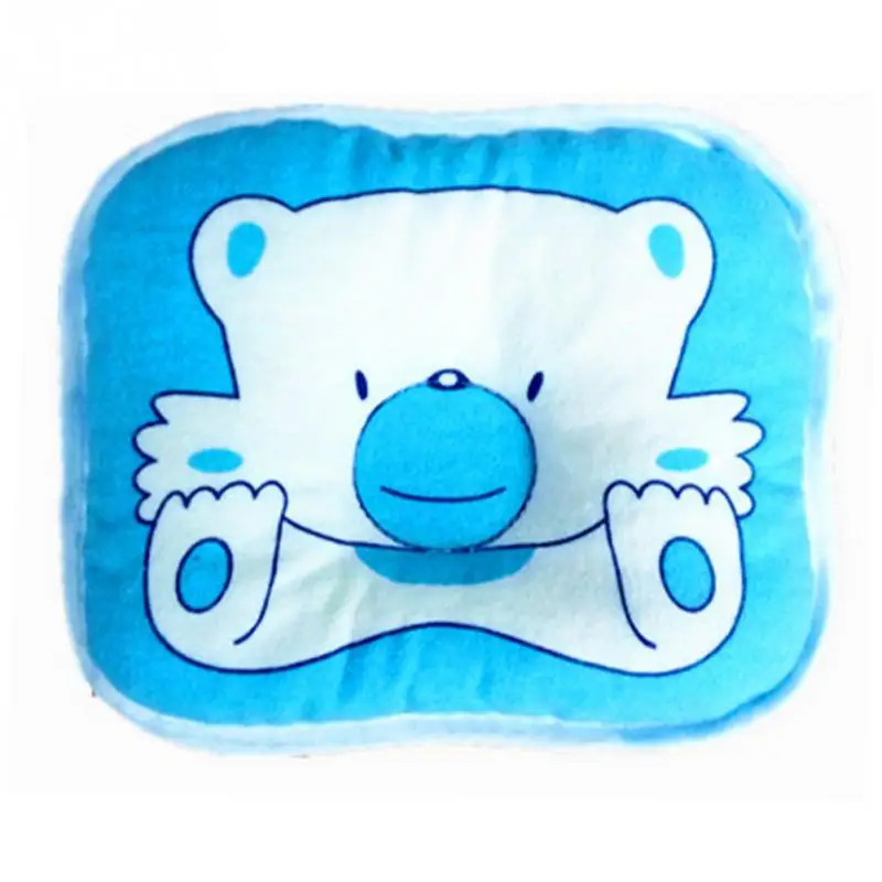

2018 Newborn Infant Baby Bear Pattern Pillow Sleeping Support Prevent Flat Head Cushion Plush Animal Shape Cute Soft Pillow