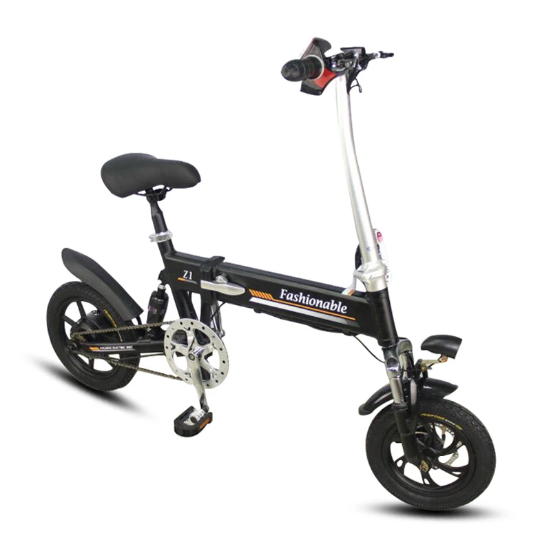 Excellent Folding Electric Scooter Mini Two Wheels Electric Bicycle 14 Inch 250W White/Black Portable Fpldable Electric Bicycle Bike 1