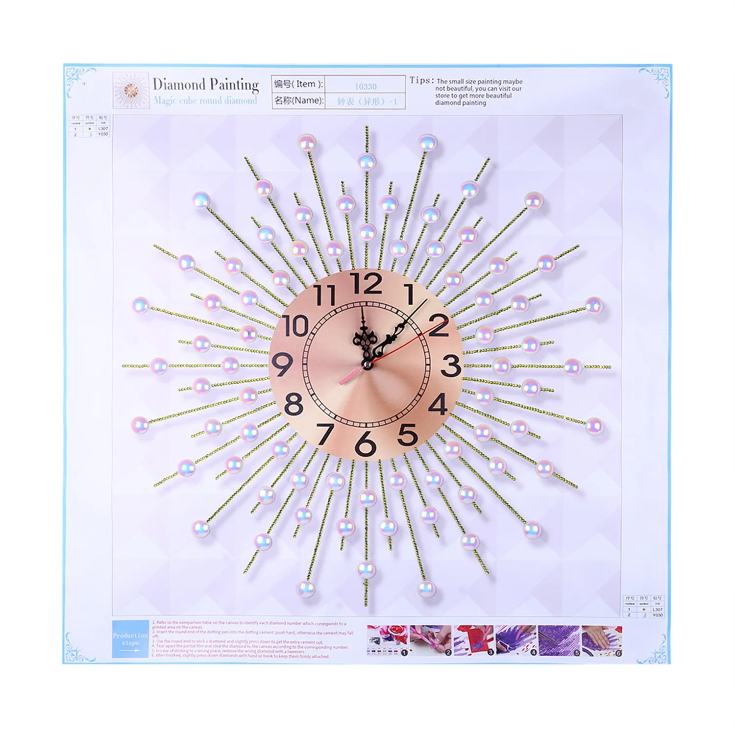 

2019 3D Special Shaped Diamond Embroidery Flower Wall Clock 5D Diy Diamond Painting Cross Stitch Diamond Crafts Decor