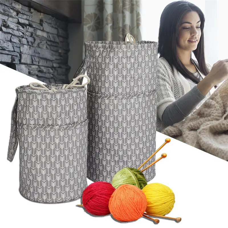 

Lightweight Yarn Storage Bag Organizer with Divider for Crocheting Knitting Organization Portable Yarn Holder Tote for Travel