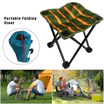 

Portable Folding Stool Camping Stool Stainless Steel Durable Outdoor Lazy Chair BBQ Camping Fishing Travel Hiking Garden Beach