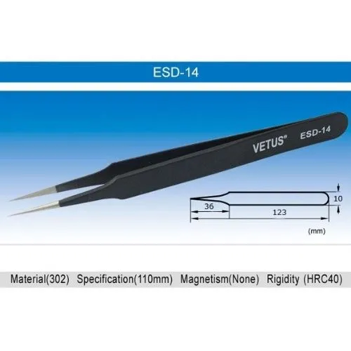 6 шт.-магнитная Сталь прекрасно изогнутые Совет пинцет антистатические ESD 10 11 12 13 14 15 SMD чип