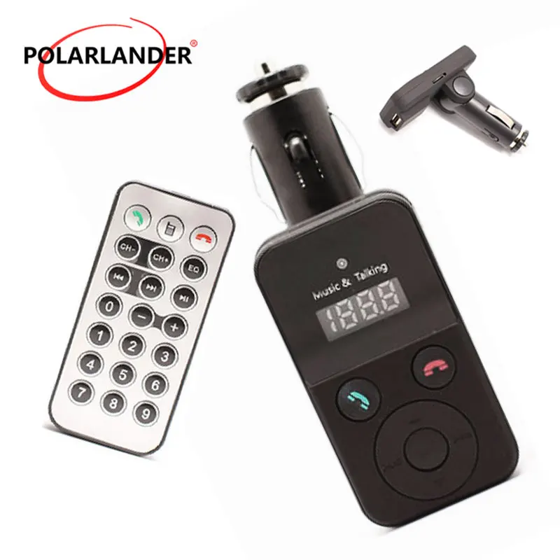  Bluetooth Car Kit FM Transmitter MP3 Player 3.5mm Audio AUX TF card Slots Dual USB Car Charger For Smartphone GPS